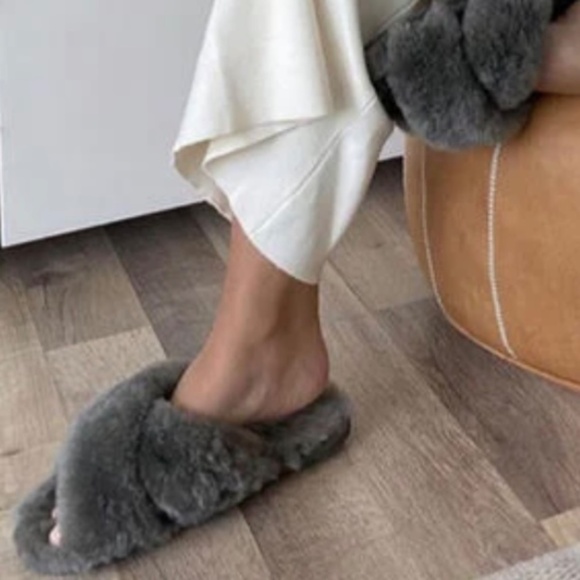 EMU Australia Mayberry Natural Sheepskin Slipper in Charcoal Sz 9 (fits … - Picture 3 of 16